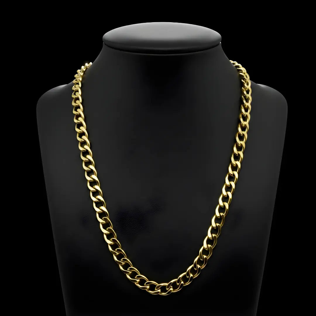 18K Gold Filled Cuban Link Chain Necklace